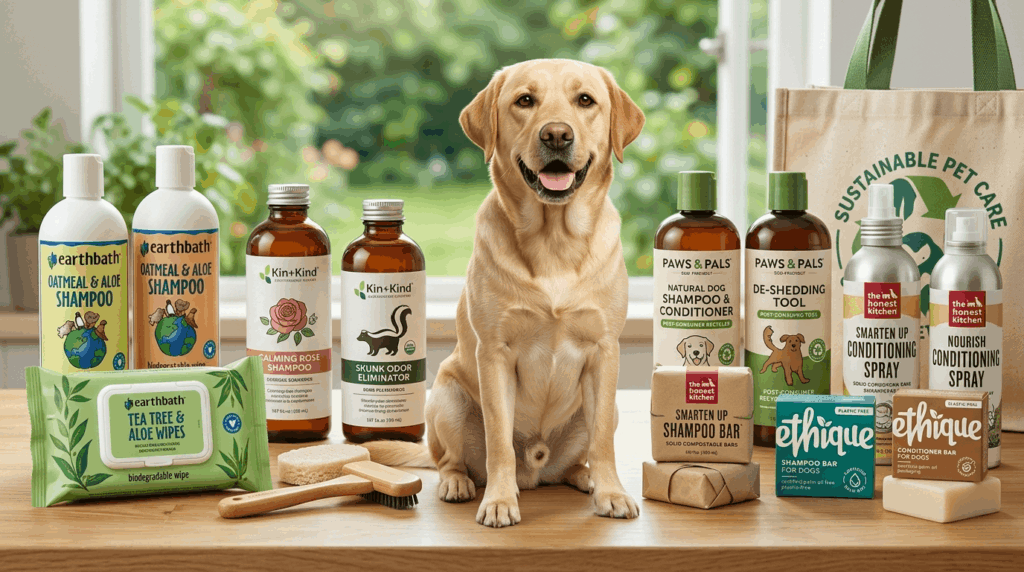 Eco-friendly and sustainable grooming products for labrador care.
