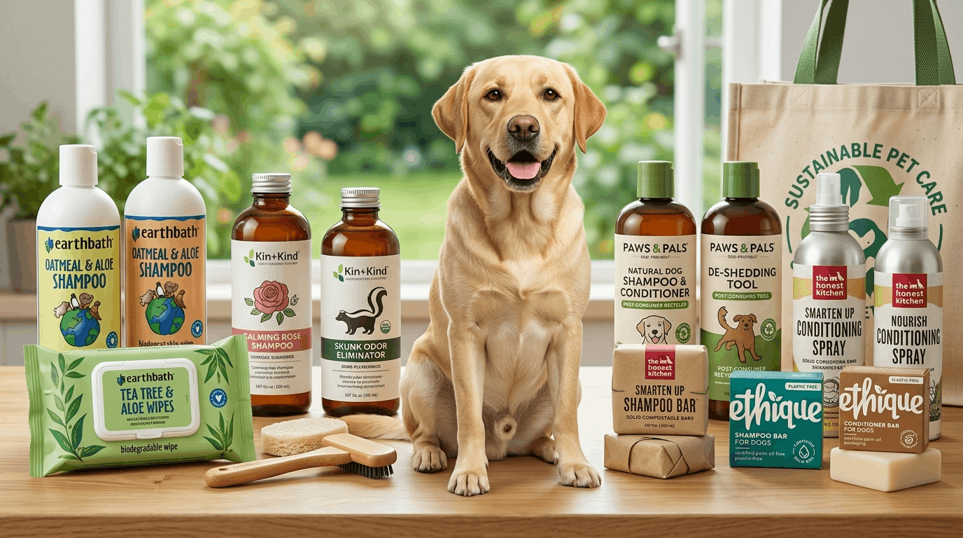 Eco-friendly and sustainable grooming products for labrador care.