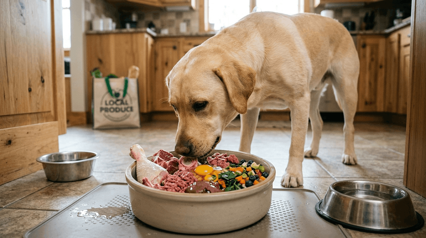 Natural whole food diet options and ingredients for labradors