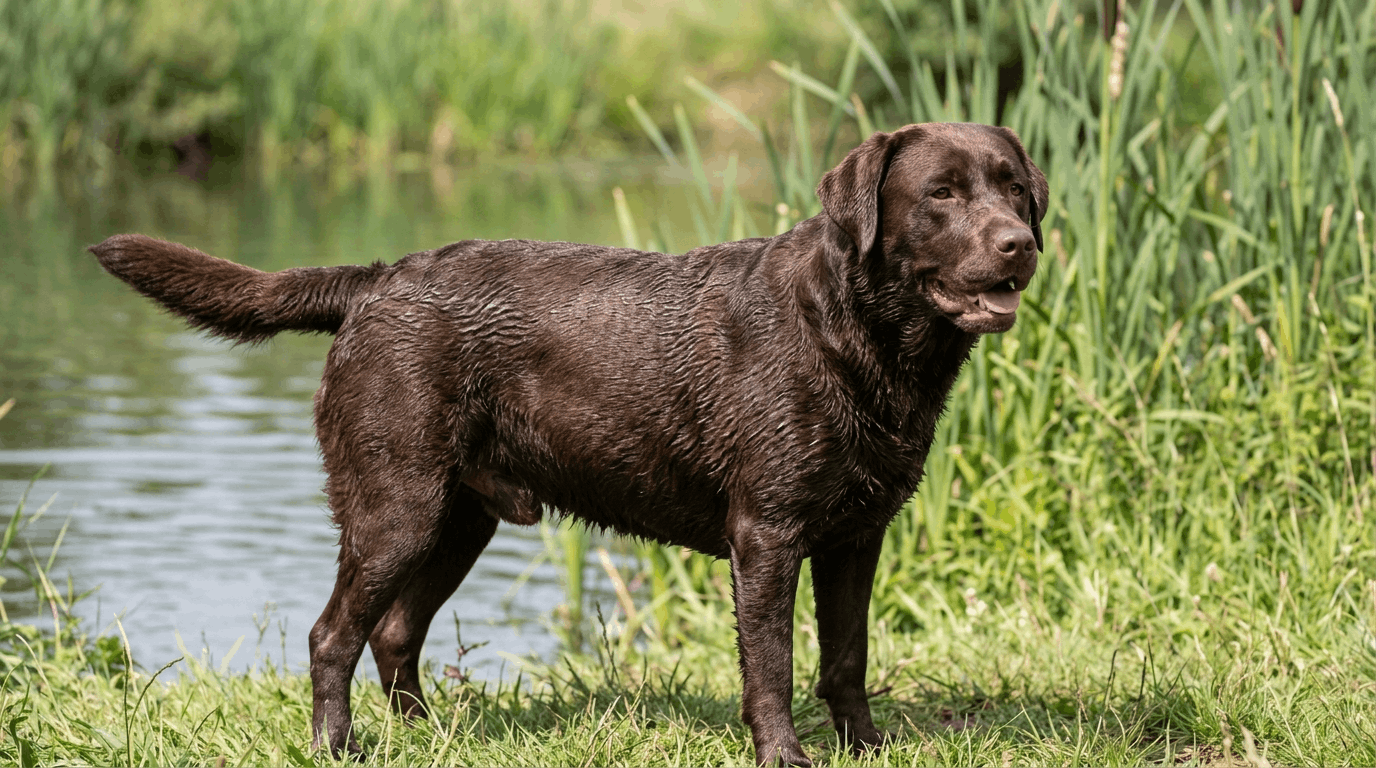 Natural oils for healthy labrador coat care and grooming.