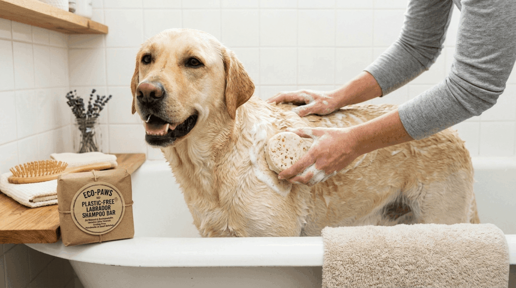 Plastic-free eco-friendly shampoo options for labrador grooming