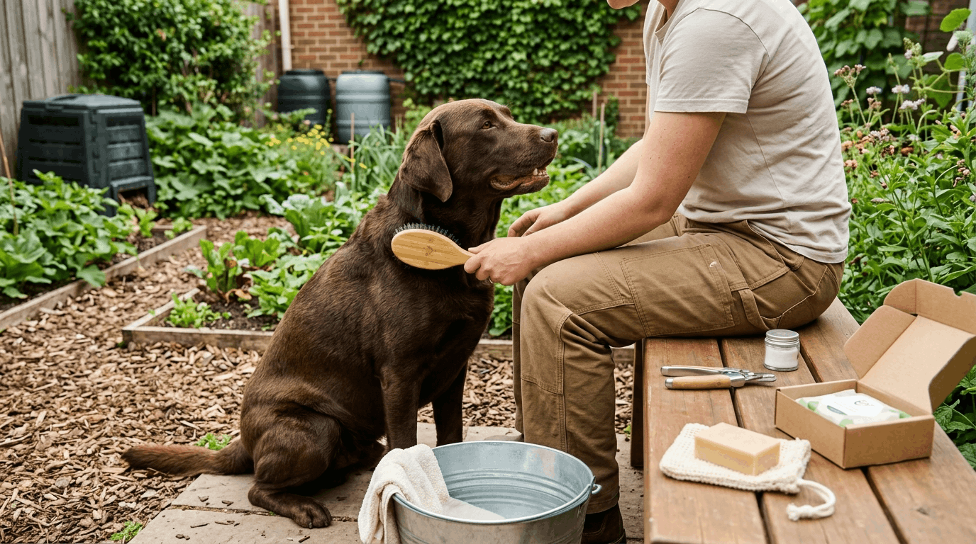Eco-friendly sustainable grooming practices for labrador dogs